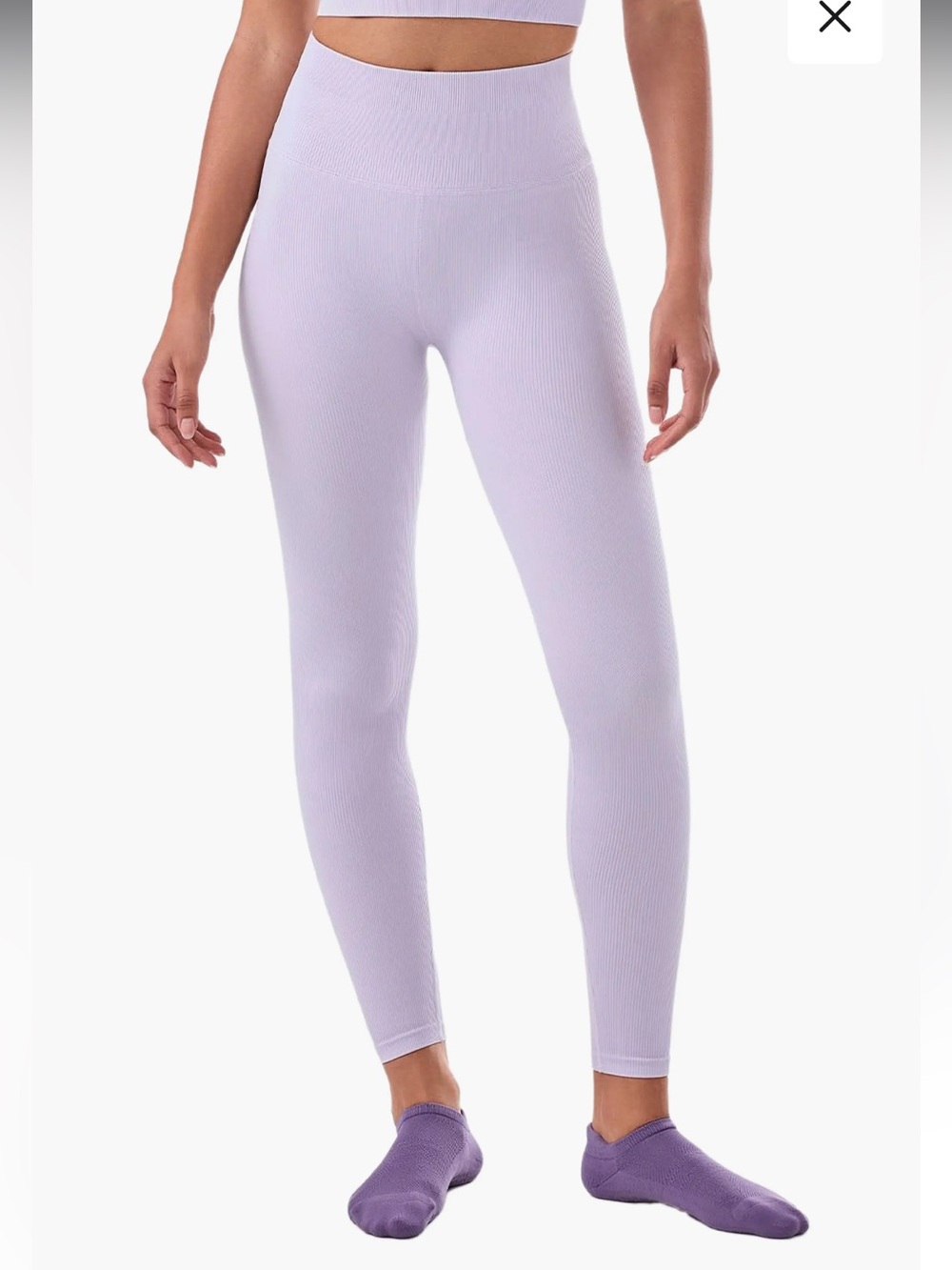 Tavi High-Rise Ribbed Leggings in Lavender